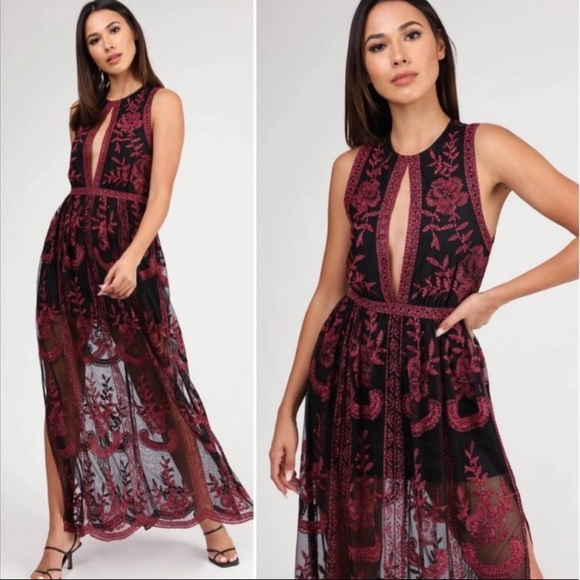 Embroidered Lace Maxi, Lined Front, Safety Shorts - Picture 4 of 7